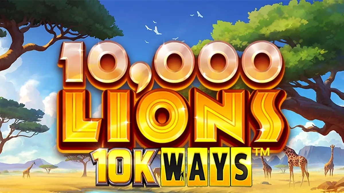 Tampilan visual permainan slot 10,000 Lions 10K Ways